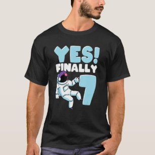 Camiseta 7 Astronauta Espacial de Astronauta de Aniversário