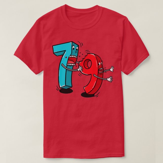 Camiseta 7 ate 8 9 Funny Math 1 (Frente do Design)