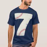 Camiseta 7 Birthday Baseball Boys Kids Sete Sétimo Presente<br><div class="desc">7 Aniversário De Beisebol Rapazes Sete.</div>