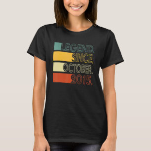 Camiseta 7 Birthday Boy 7 Anos Legenda Desde Outubro