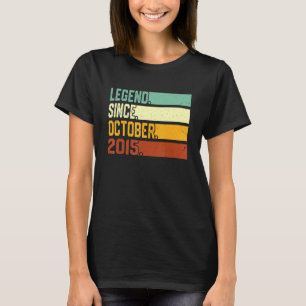 Camiseta 7 Birthday Boy 7 Anos Legenda Desde Outubro