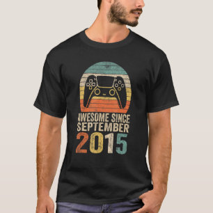 Camiseta 7 Birthday Boy Gamer Incrível Desde 20 De Setembro