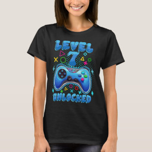 Camiseta 7 Birthday Boy Level 7 Unlocked Video Gamer Birt