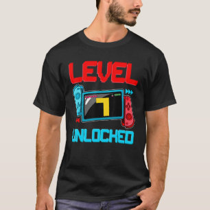 Camiseta 7 Birthday Boy Level 7 Unlocked Video Gamer Birt