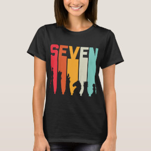Camiseta 7 Birthday Gift Player Retro Conselho Jogo Fa