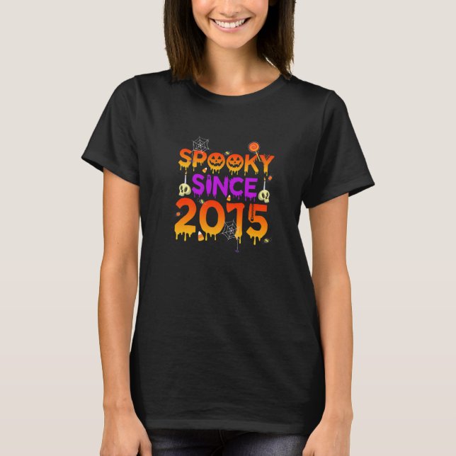 Camiseta 7 Birthday Halloween Spooky (Frente)