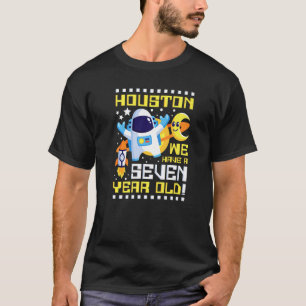 Camiseta 7 Birthday Houston Temos Um Astr De Sete Anos