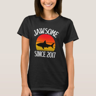 Camiseta 7 Birthday Jawsome Desde 2017 7 Anos De Tubarão L