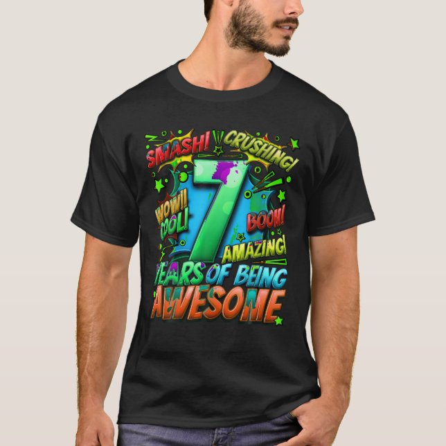 Camiseta 7 Birthday Quic Style Estilo Fantástico Desde 2016 (Frente)