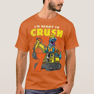 Camiseta 7 Birthday T Rex Excavator 1
