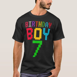 Camiseta 7 Bonito Aniversário De 7 Anos