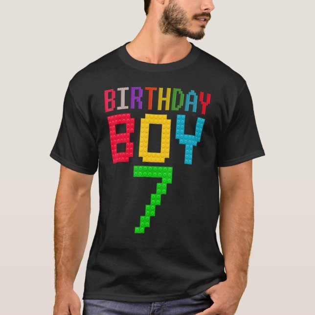 Camiseta 7 Bonito Aniversário De 7 Anos (Frente)