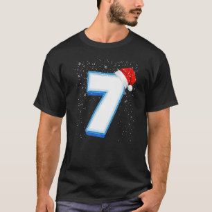 Camiseta 7 Capital Natal Monograma Alfabeto Número Nevado