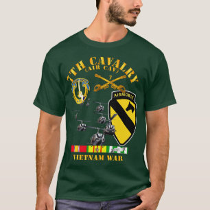 Camiseta 7 Cavalry Air Cav 1rua Cav Division w SVC