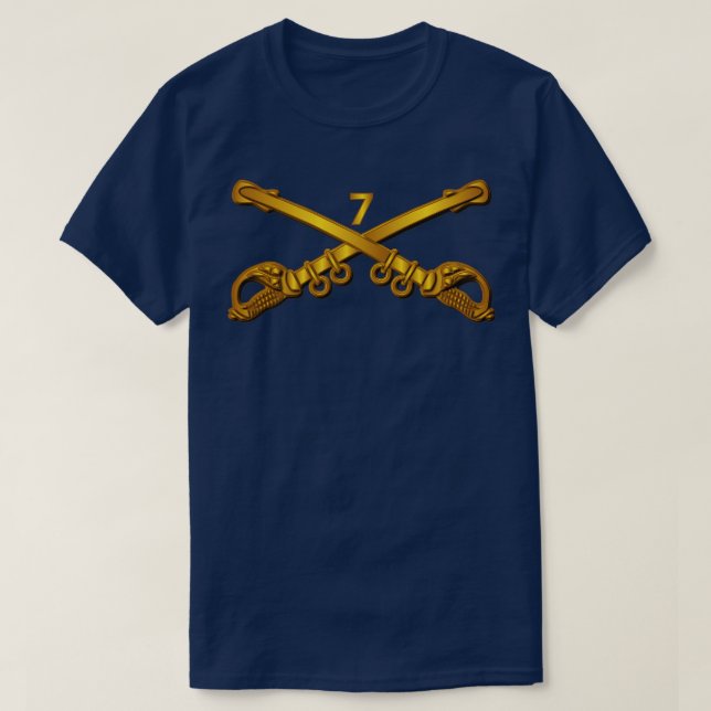 Camiseta 7 Cavalry Branch Wo Txt (Frente do Design)