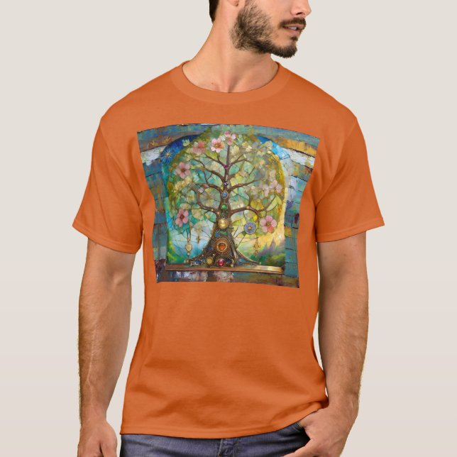 Camiseta 7 Chakra Blossoming Tree Of Life (Frente)