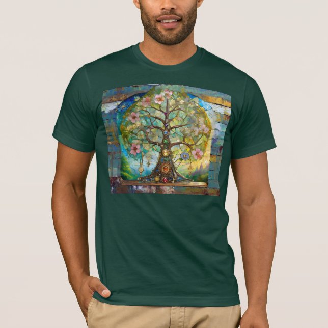 Camiseta 7 Chakra Blossoming Tree Of Life (Frente)