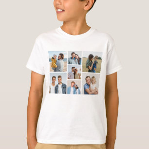 Camiseta 7 Colagem de Fotos - A Cor De Fundo Pode Ser Alter