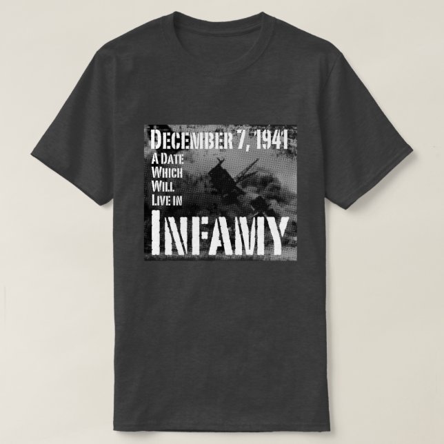 Camiseta 7 de dezembro de 1941 Pearl Harbor (Frente do Design)
