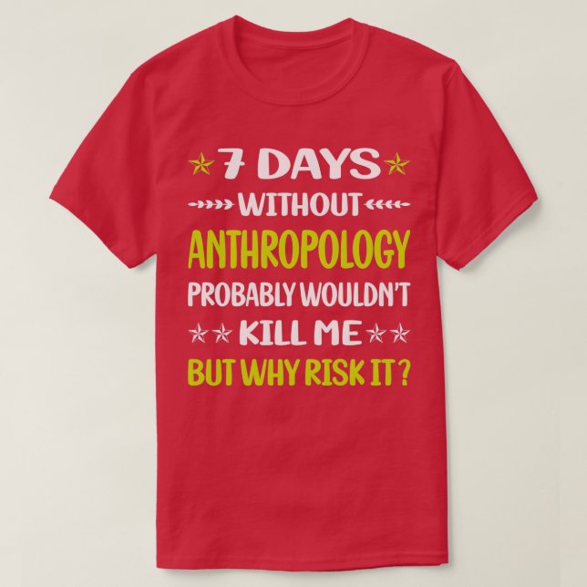 Camiseta 7 Dias Sem Antropologia (Frente do Design)