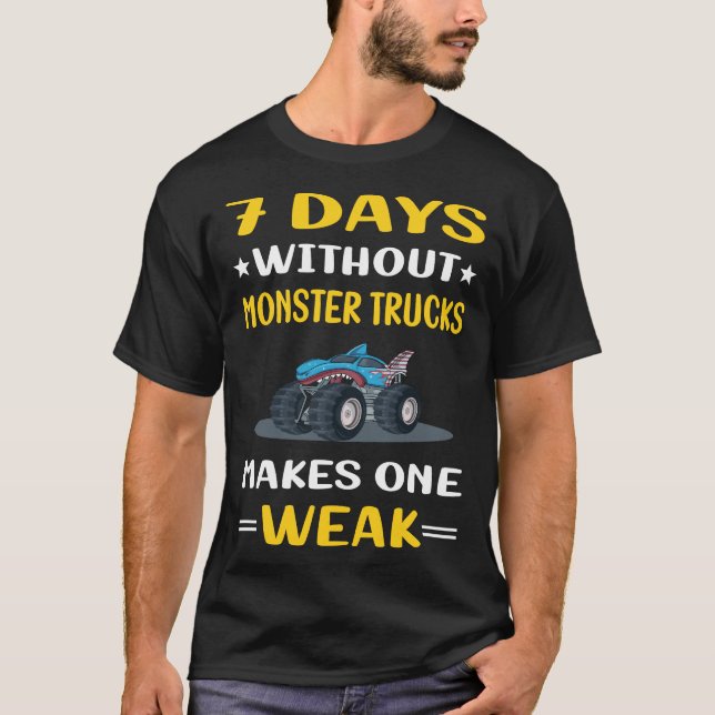 Camiseta 7 Dias Sem Caminhões Monstros (Frente)