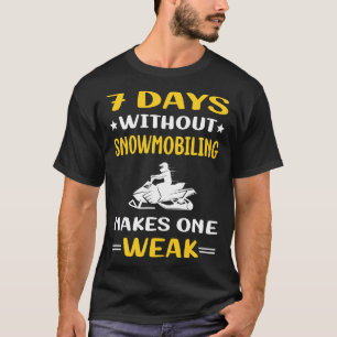 Camiseta 7 Dias Sem Pilotar Moto de Neve