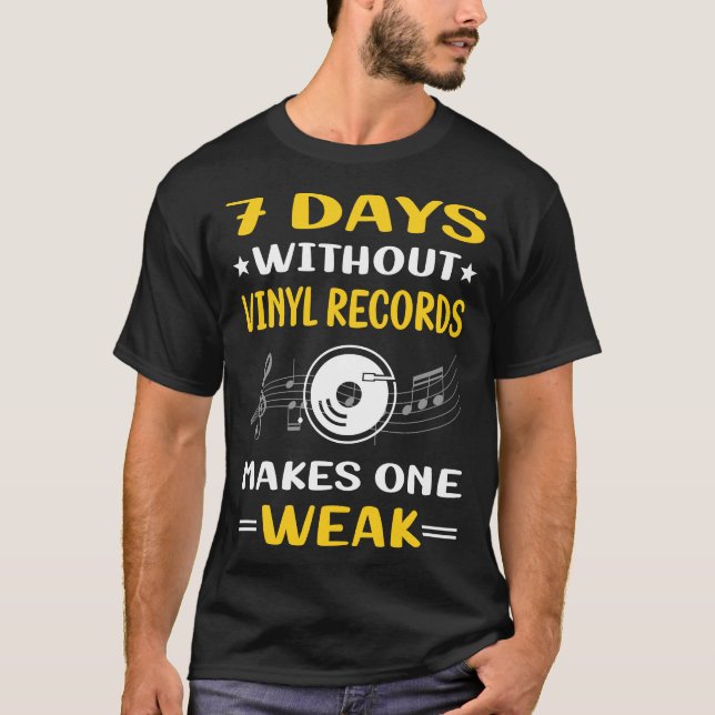 Camiseta 7 Dias Sem Registros De Vinil (Frente)