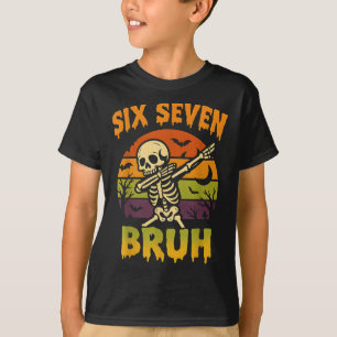 Camiseta 7 Esqueleto Seis Sete Números F