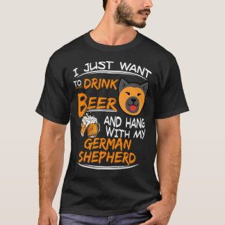 Camiseta 7 Eu só quero beber cerveja e ficar com meu alema