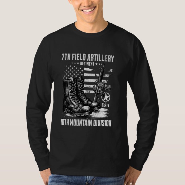 Camiseta 7 Field Artillery Regiment 10th Mountain Divisio (Frente)