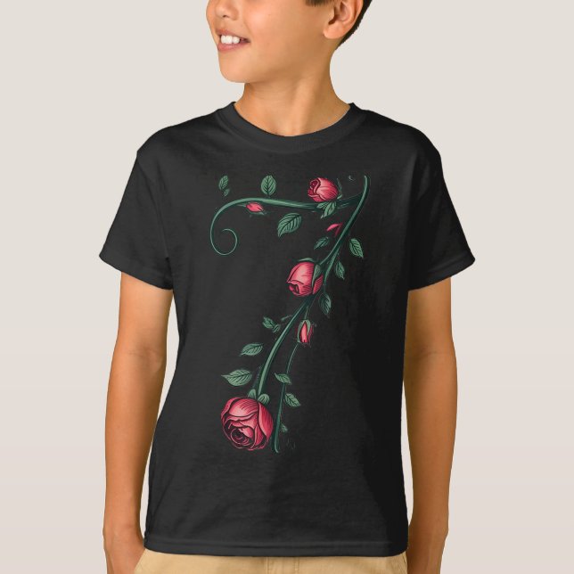Camiseta 7 Floral 67 Rose Valentines Day Funny Love Matchin (Frente)