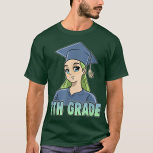 Camiseta 7 Grau Anime Otaku Kawaii Escola Primária T-Shir