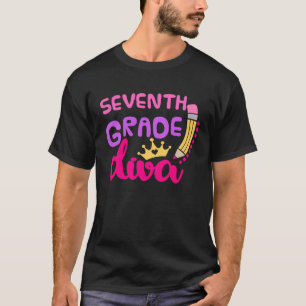 Camiseta 7 Grau Diva Primeiro Dia de Roupas para Garotas Es