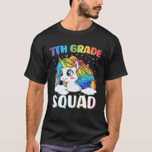 Camiseta 7 Grau Esquadrão Unicórnio Arco-Íris De Volta