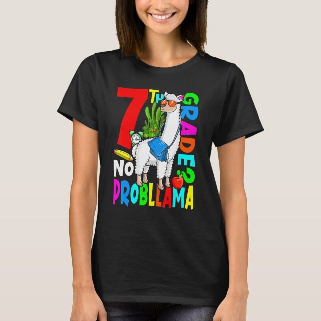 Camiseta 7 Grau Sem Prob Lama De Volta À Escola No Primeiro (Frente)
