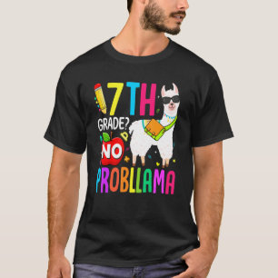 Camiseta 7 Grau Sem Prob Llama Primeiro Dia de Professores