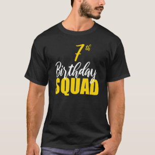 Camiseta 7 Happy Birthday Squad Party Bday Family Group