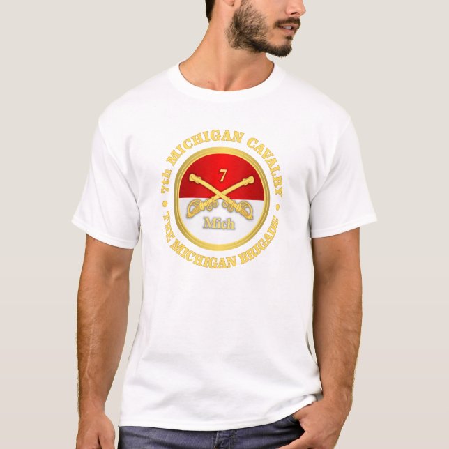Camiseta 7 Michigan Cavalry (rd) (Frente)
