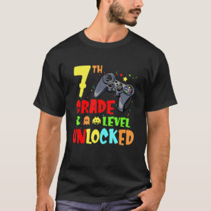 Camiseta 7 Nível De Videos games Desbloqueados De Volta À E