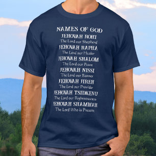 Camiseta 7 Nomes Redentores de Jeová, Cristão Personalizado