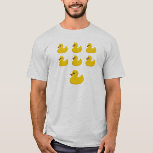 Camiseta 7 patos Ducky de borracha amarelos engraçados