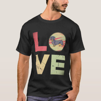 Camiseta 7 Presentes retrô vintage para mães de Dachshund D