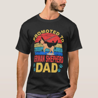 Camiseta 7 Promovido a Pai de Pastor Alemão Pastor Alemão