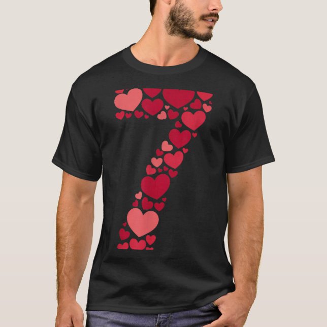 Camiseta 7 Romantic 67 Heart Pattern Valentine Love Trend 6 (Frente)