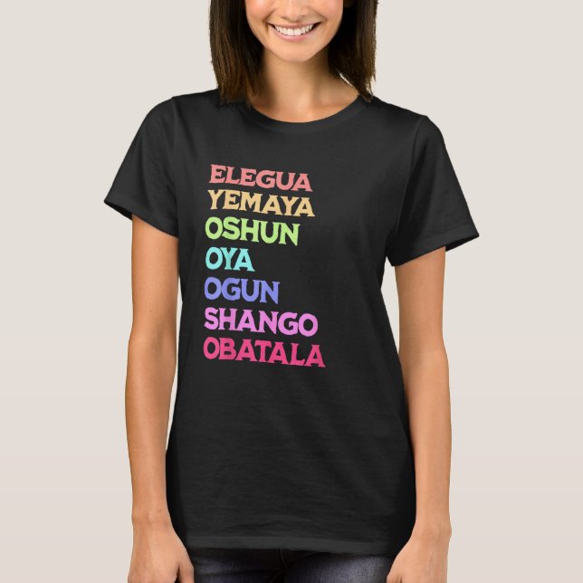 Camiseta 7 Seven African Powers Orisha Santeria Cuba Religi (Frente)