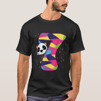 Camiseta 7 Tema Panda 7 Bday Py Celebração