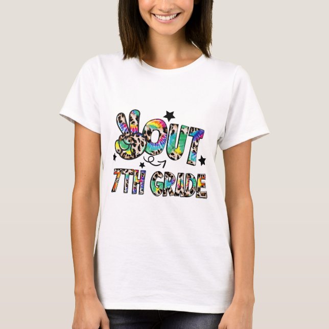 Camiseta 7 Tie Dye Feliz Dia Passado da Escola (Frente)