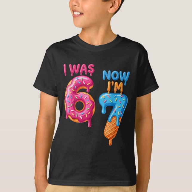 Camiseta 7 Year Old Birthday I Was 6 Now I'm 7 67  (Frente)