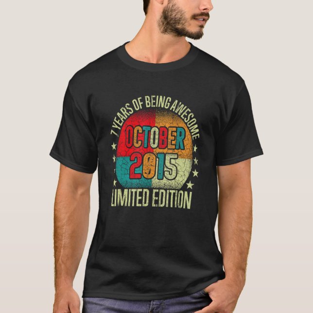Camiseta 7 Year Old October 2015 7th Birthday (Frente)