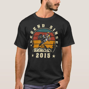 Camiseta 7 Yo Birthday Motocross Legend Desde 2015 para o s